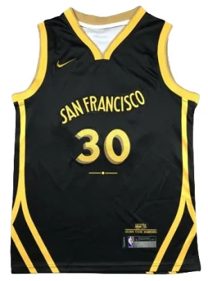 Golden State Warriors Canotta Nera City Edition 30 CURRY