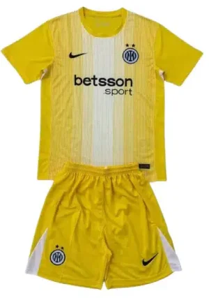Inter Completino Kit Portiere 25/26 Adulto/Bambino giallo
