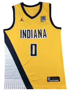 Indiana Pacers Canotta Gialla 0 HALIBURTON